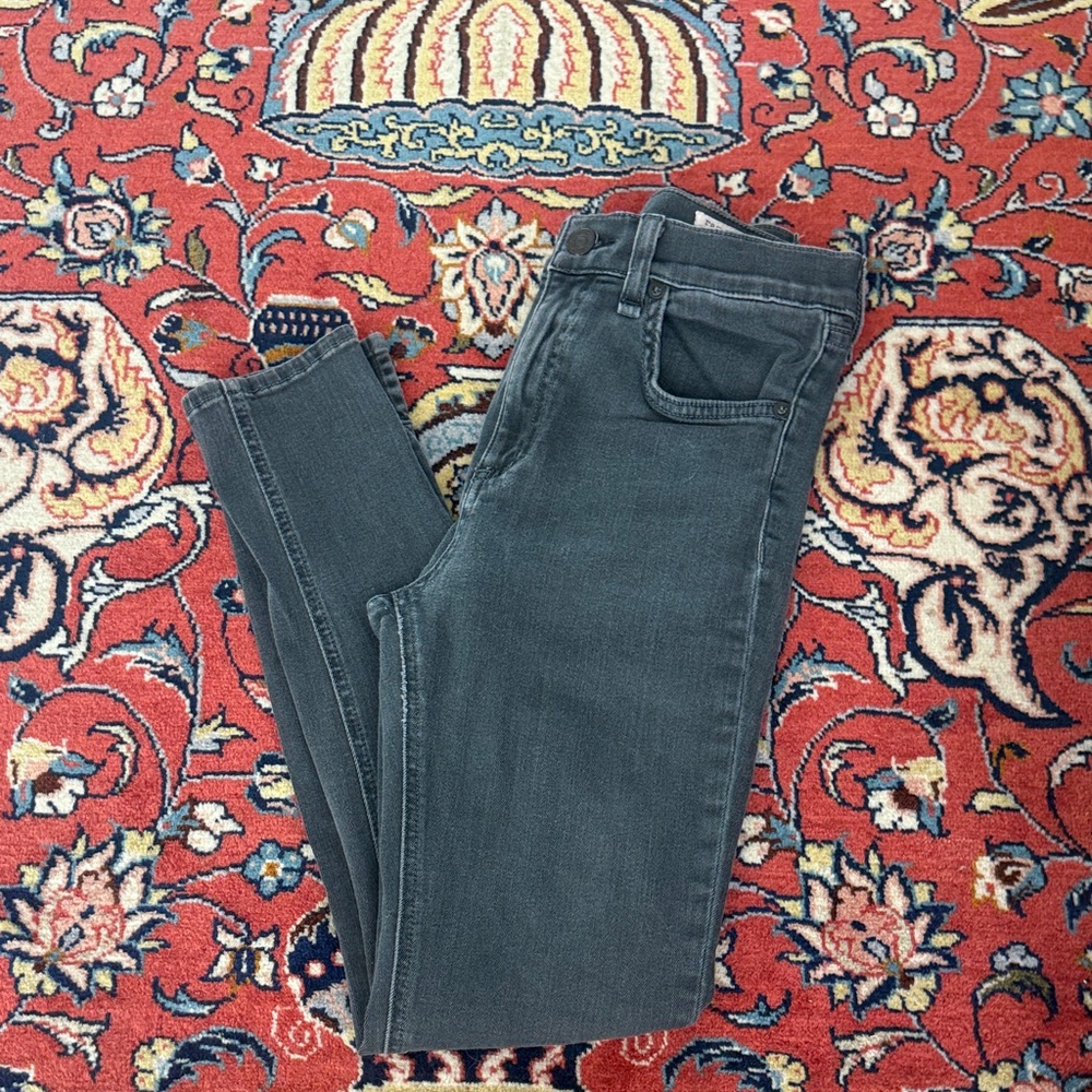 [rag & bone] High Rise Ankle Skinny Jeans - Grey